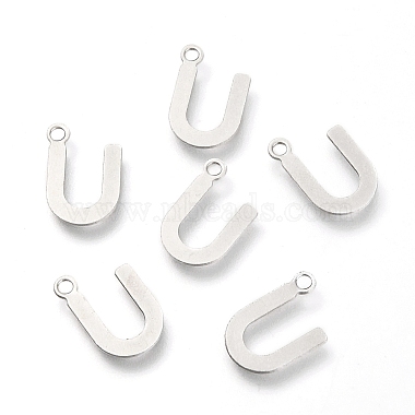 Stainless Steel Color Letter U 201 Stainless Steel Charms