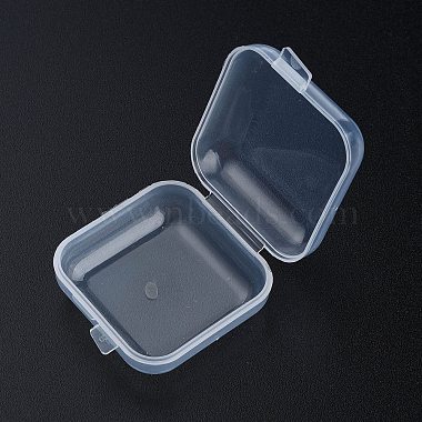 Plastic Bead Storage Containers, Rectangle, Clear, 4x3.45x1.8cm