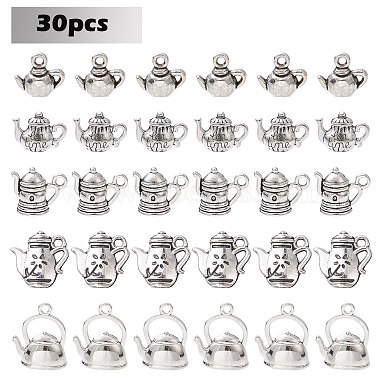 30Pcs 6 Styles Tibetan Style Alloy Charms(TIBEP-YW0001-77)-2