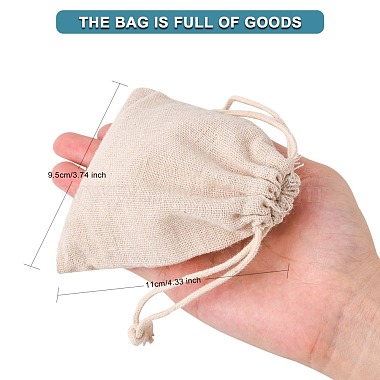 コットンラッピングポーチ巾着袋(ABAG-R011-10x12)-5