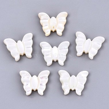 Creamy White Butterfly White Shell Beads