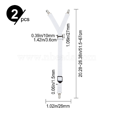 Verstellbarer Strumpfhalter in Y-Form(AJEW-WH0291-28)-2