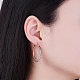 SHEGRACE 925 Sterling Silver Hoop Earrings(JE670A-03)-3
