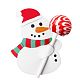 Christmas Theme Snowman Shape Paper Candy Lollipops Cards(CDIS-I003-01)-1