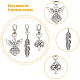 HOBBIESAY 12Pcs 3 Style Tibetan Style Alloy Keychain(HJEW-HY0001-03)-4