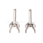 304 Stainless Steel Stud Earring Findings, Stainless Steel Color, Tray: 5mm, 11x5.5mm, Pin: 1.2x7mm(STAS-B091-02C-05P)