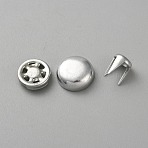 Iron Cap Top Buttons, for Hat Making Accessories, Platinum, 11.5x3mm, Hole: 2.5mm(BUTT-WH0029-46A)