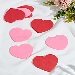 8Pcs Paper Sticky Notes, Sticker Tabs, for Office School Reading, Heart, Mixed Color, 68~70x70~72x0.2mm(STIC-WH0030-03B)