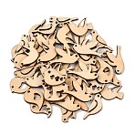 Unfinished Wooden Cutouts, Bird, DIY Craft Supplies, BurlyWood, 9.5~15.5x20~26x2.5mm, about 50pcs/bag(WD-CBACC5B-05)