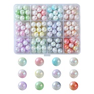 192Pcs 12 Colors Two Tone Opaque Acrylic Beads, Round, Mixed Color, 10mm, Hole: 1.8mm, 16pcs/color(SACR-YW0001-64)