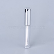 10ml PET Plastic DIY Empty Lip Glaze Containers, Lip Gloss Tube, Lip Balm Tube, with Cap, Silver, 10.6x1.6cm, Capacity: 10ml(0.34 fl. oz)(MRMJ-WH0030-01-10ml)