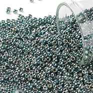 TOHO Round Seed Beads, Japanese Seed Beads, (512) Galvanized Blue Haze, 11/0, 2.2mm, Hole: 0.8mm, about 1103pcs/10g(X-SEED-TR11-0512)