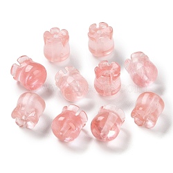 Cherry Quartz Glass Beads, Lily of The Valley, 10x9.5mm, Hole: 1.2mm(G-G109-01K)