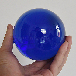 Glass Display Decorations, Crystal Ball, Round, Blue, 20mm(DJEW-PW0001-51A-07)