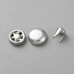 Iron Cap Top Buttons, for Hat Making Accessories, Platinum, 11.5x3mm, Hole: 2.5mm(BUTT-WH0029-46A)