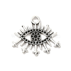 Tibetan Style Alloy Pendants, Eye, 20x22x1.5mm, Hole: 2mm(PALLOY-O002-07AS)