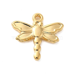 Ion Plating(IP) 304 Stainless Steel Pendants, Dragonfly Charm, Golden, 15.5x16x2.5mm, Hole: 1.2mm(STAS-A100-04G)