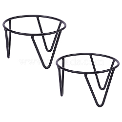 Iron Storage Rack/Display, for Epipremnum Aureum, Black, 10x6.1cm, Inner Diameter: 9.25cm(IFIN-GA0001-22)