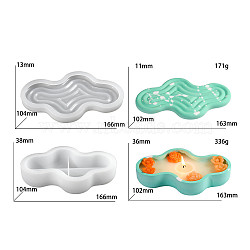 DIY Silicone Storage Molds, Resin Casting Molds, Clay Craft Mold Tools, White, Cloud, 168~170x105x13~38mm(SIMO-P008-07D)