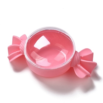 Plastic Bead Containers, Candy Treat Gift Box, for Wedding Party Packing Box, Candy Shape, Pink, 16.5x9.3x6.35cm