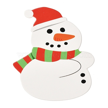 Christmas Theme Snowman Shape Paper Candy Lollipops Cards(CDIS-I003-01)-3