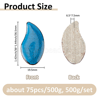 500G Handmade Porcelain Cabochons(PORC-FH0001-15)-2