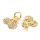 Brass Micro Pave Cubic Zirconia Charms(ZIRC-A023-02LG)-3