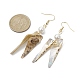 Natural Shell Nuggets Dangle Earrings(EJEW-JE05542)-2