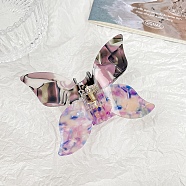 Butterfly Cellulose Acetate Large Claw Hair Clips, for Women Girl Thick Hair, Pale Violet Red, 75x100mm(PW-WG30705-04)
