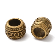 Rondelle Tibetan Style Alloy Beads, Cadmium Free & Nickel Free & Lead Free, Antique Bronze, 7.5x9mm, Hole: 6mm(TIBEB-2562-AB-FF)