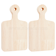 Wood Display Decoration, Wooden Tray Plates, Rectangle, 237.5x137.5x19mm, Hole: 15mm(DJEW-WH0034-58A)