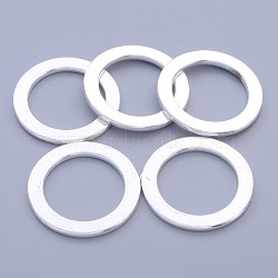 Tibetan Style Linking Rings, Circle Frames, Lead Free & Cadmium Free & Nickel Free, Donut, Silver Color Plated, about 28.5mm long, 28.5mm wide, 2mm thick, hole: 20.5mm.(K0NRM022)