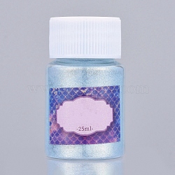 Pearlescent Mica Pigment Pearl Powder, For UV Resin, Epoxy Resin & Nail Art Craft Jewelry Making, Light Blue, Bottle: 29x50mm, about 6~7g/bottle(X-DIY-L034-04B)