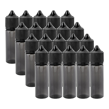 BENECREAT Plastic Squeeze Bottles, Black, 30x114.5mm, Capacity: 50ml