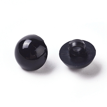 Plastic Craft Eyes, For DIY Teddy Bear Doll Accessories, Black, 10.1x8.7mm, Hole: 2.8mm