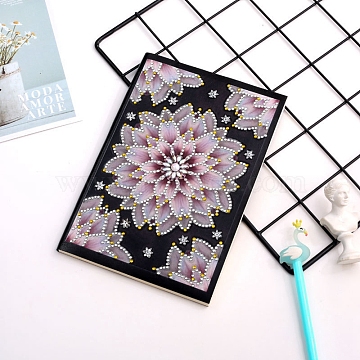 DIY Diamond Painting Notebook Kits, including PU Leather Book, Resin  Rhinestones, Diamond Sticky Pen, Tray Plate and Glue Clay, Lotus Pattern,  210x150mm, 50 pages/book