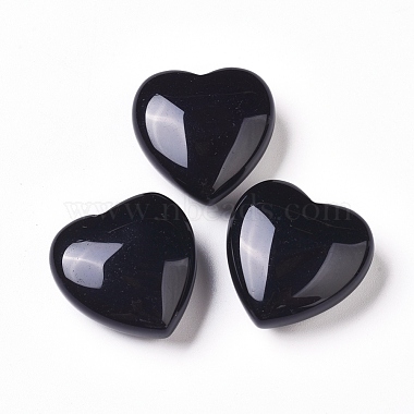 30mm Heart Obsidian Beads