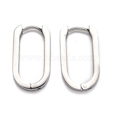 Boucles d'oreilles créoles en acier inoxydable anti-ternissement 304(STAS-H156-11C-P)-2