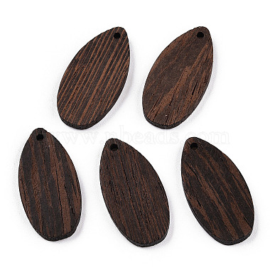 Coconut Brown Teardrop Wood Pendants