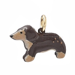 Spray Paint 304 Stainless Steel Pendants, with Jump Ring, Dog, 12.5x19x5mm, Hole: 4mm(STAS-H254-04G-07)