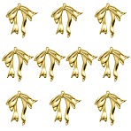 10Pcs Alloy Pendants, Bowknot Charms, Real 18K Gold Plated, 33.5x31x3mm, Hole: 1.5mm(FIND-SZ0003-96)