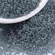 MIYUKI Round Rocailles Beads, Japanese Seed Beads, (RR178) Transparent Gray Luster, 15/0, 1.5mm, Hole: 0.7mm, about 5555pcs/bottle, 10g/bottle(SEED-JP0010-RR0178)