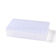 60Pcs Plastic Column Bead Storage Containers, Bead Organzier Box, with Stickers, Clear, 27x16x5.7cm, Column Container: about 47.5x26mm(CON-C017-01)