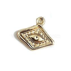 Zinc Alloy Pendant Rhinetone Settings, Rhombus Eye, Golden, 14x15mm, Hole: 3mm(FIND-WH0136-44)