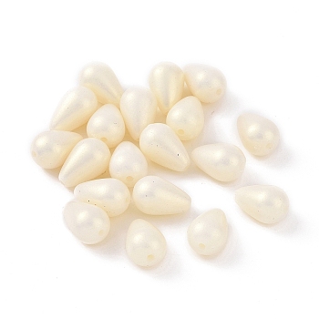 ABS Plastic Imitation Pearl Beads, Iridescent, Teardop, Beige, 14.5x10mm, Hole: 1.8mm, about 793pcs/500g