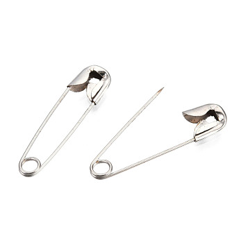 Iron Safety Pins, Platinum, 22x5x2mm, Pin: 0.5mm, about 1728pcs/bag