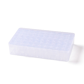 60Pcs Plastic Column Bead Storage Containers, Bead Organzier Box, with Stickers, Clear, 27x16x5.7cm, Column Container: about 47.5x26mm
