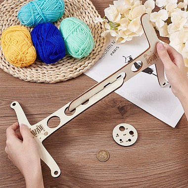 Wooden Tool for Spinning & Winding Yarn(TOOL-WH0155-49)-3