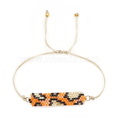 Friendship Leopard Print Loom Pattern Miyuki Seed Beads Bracelets for Women(BJEW-C011-42A)-2