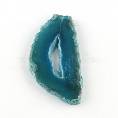 Dyed Mixed Shape Natural Agate Gemstone Big Pendants(G-R300-07)-3